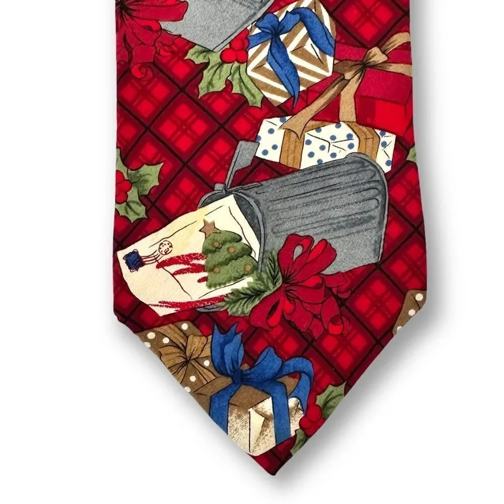 Zylos George Machado Christmas print necktie‎